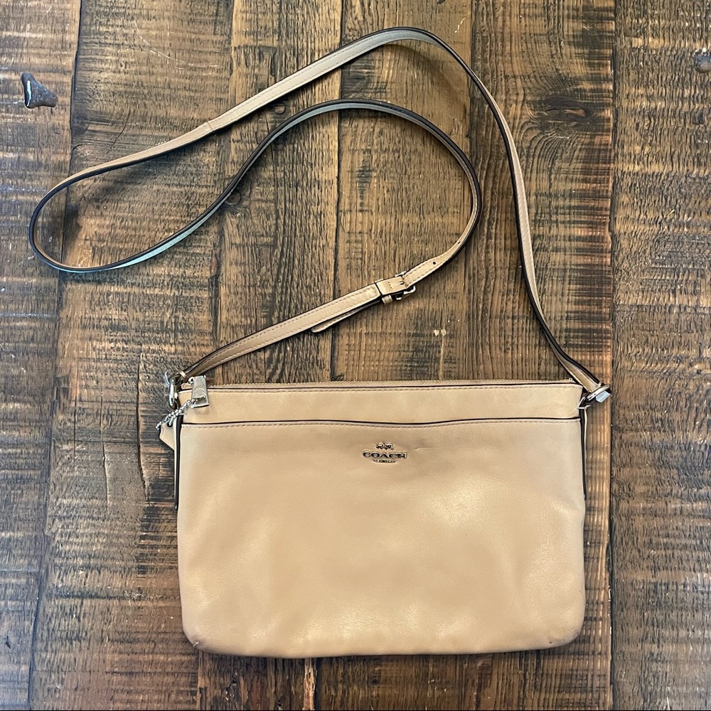 Coach Smooth Leather Crossbody Bag - Tan